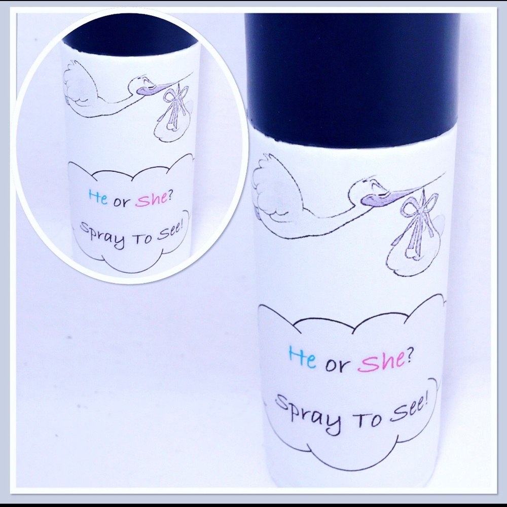 Silly string for gender reveal. Color is blue!